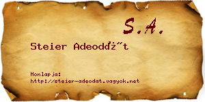 Steier Adeodát névjegykártya